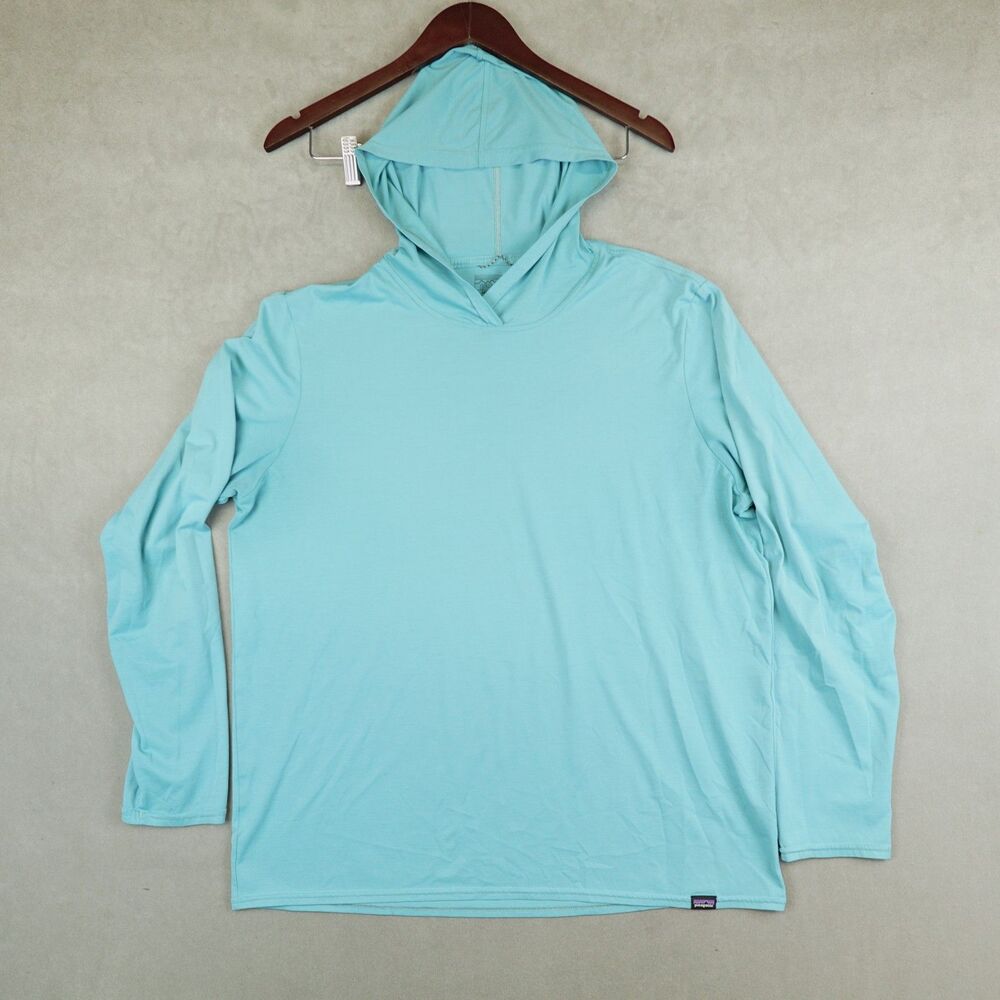 Patagonia Capilene Cool Daily Hoody Size Large Blue Lightweight Performance